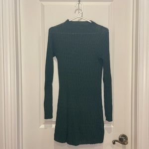 green knit dress with lining